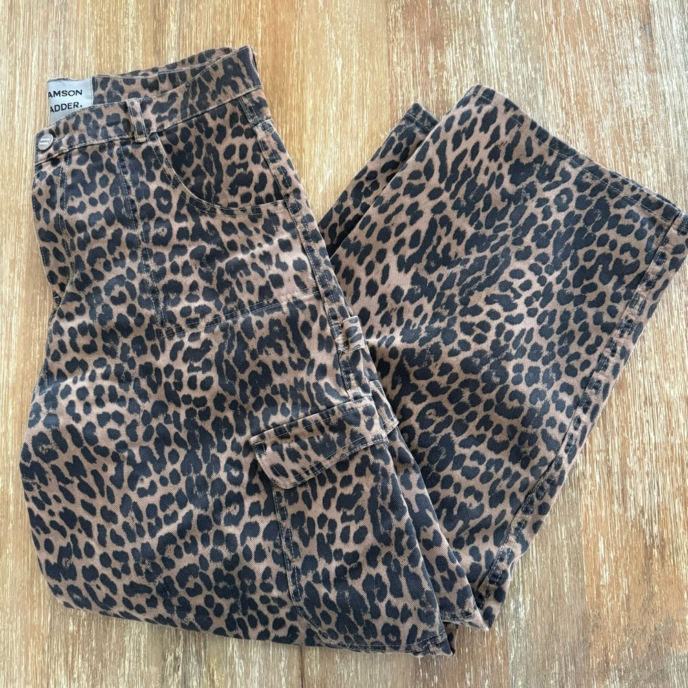 Damson Madder Leopard Dion Cargo Jeans NWOT